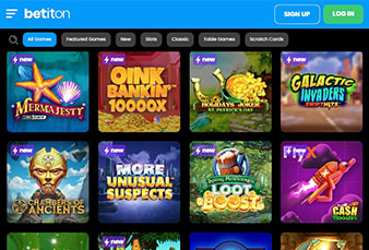 Betiton Casino Mobile Lobby